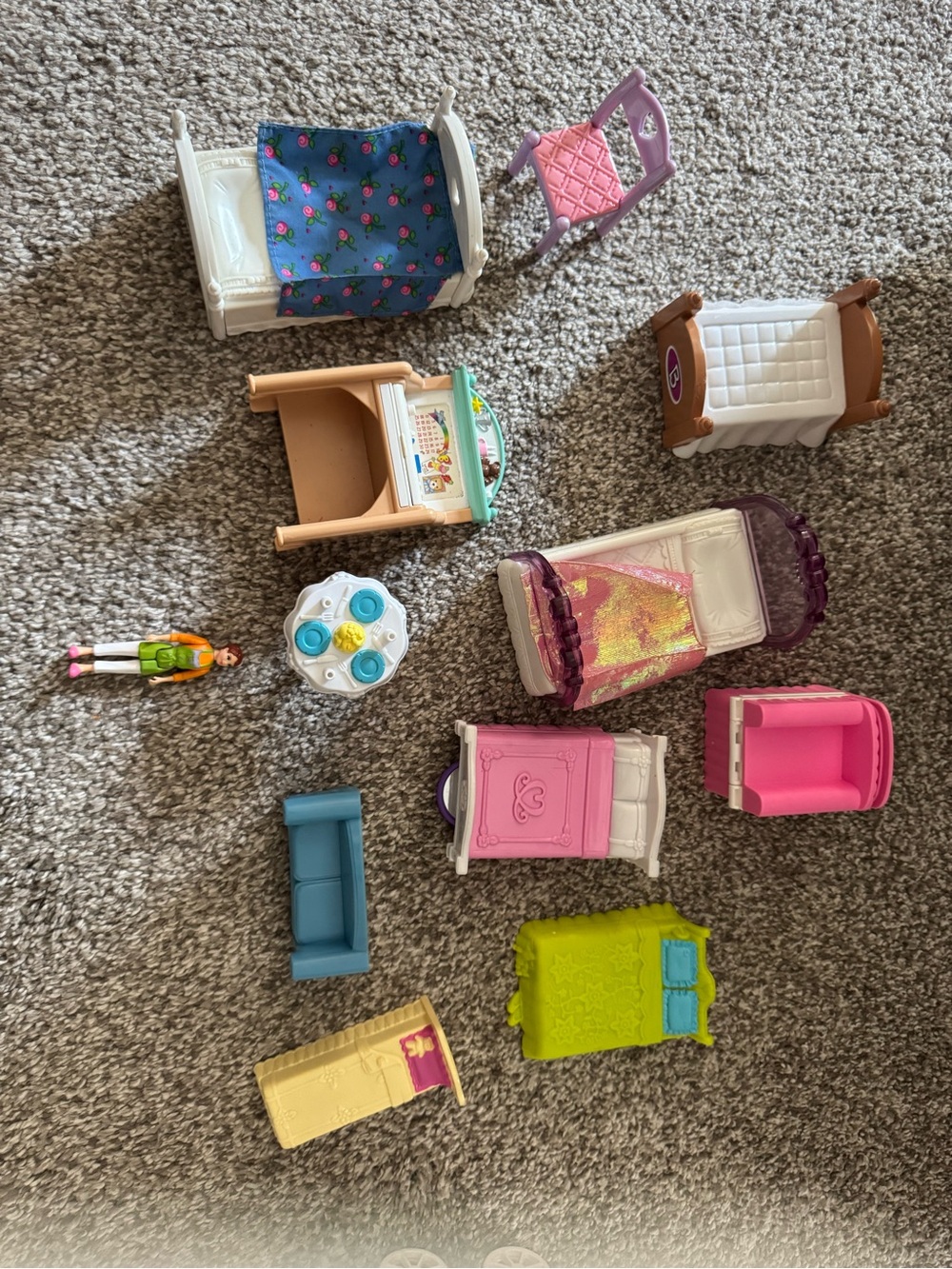 Fisher Price Loving Family Dollhouse Furniture + Fisher Price Sweet Streets 1990